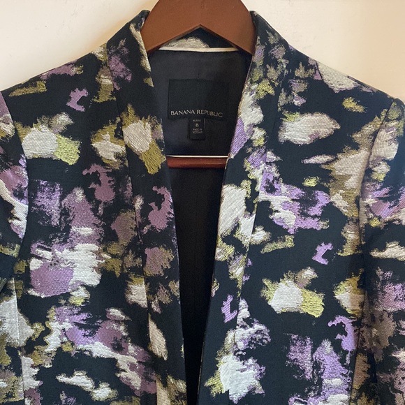 Banana Republic Watercolour Woven Tapestry Blazer - Picture 2 of 6